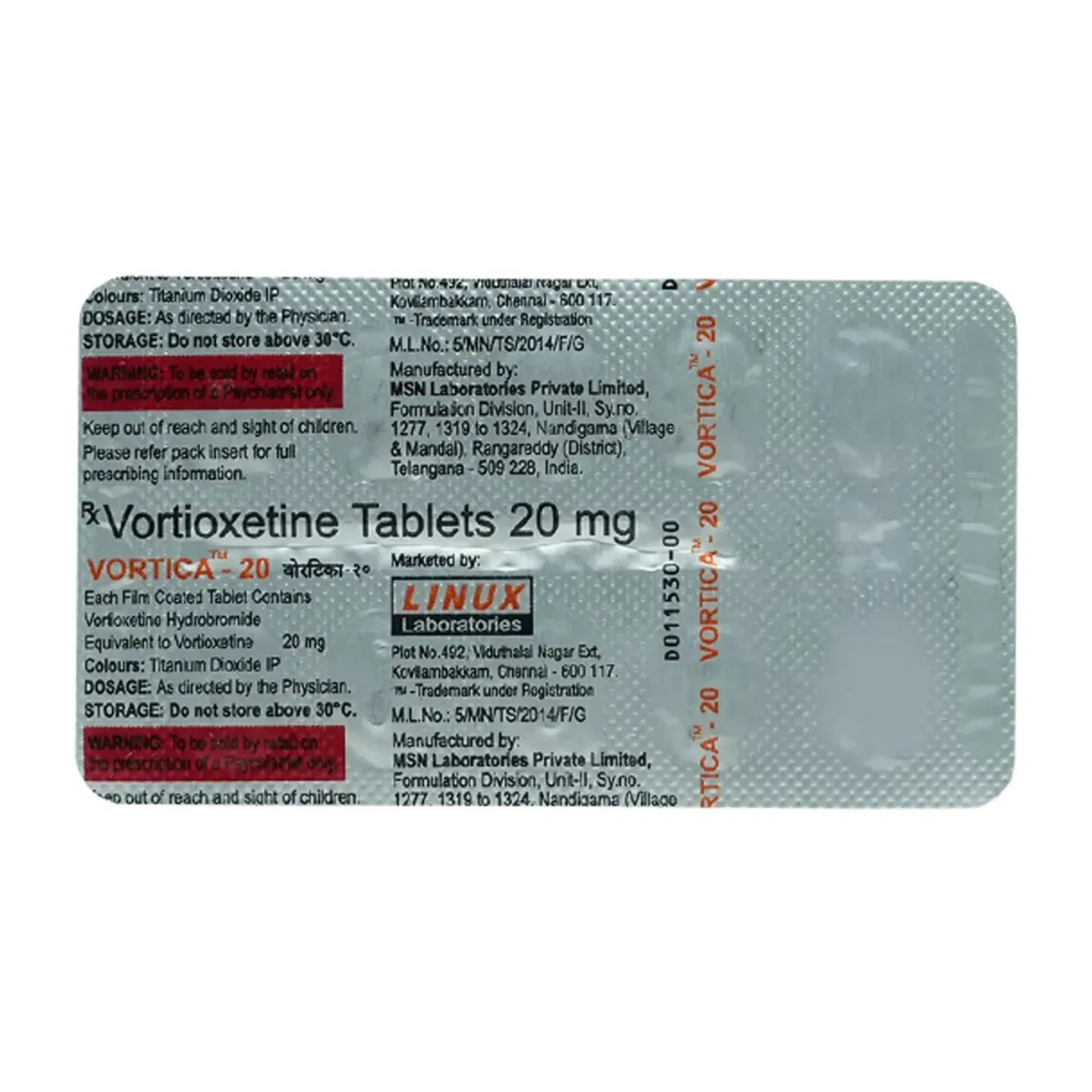 Vortica 20 Tablet product image