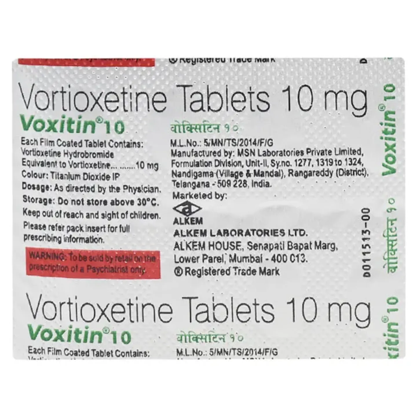 Voxitin 10 Tablet product image