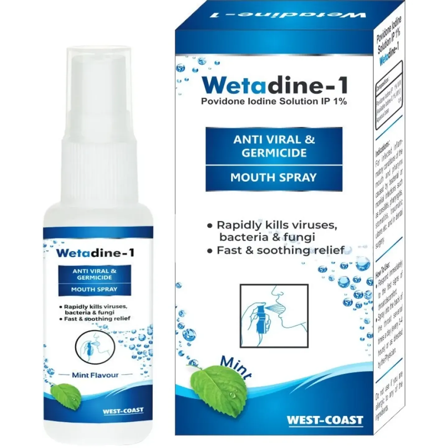 Wetadine 1 Mouth Spray 30ml product image