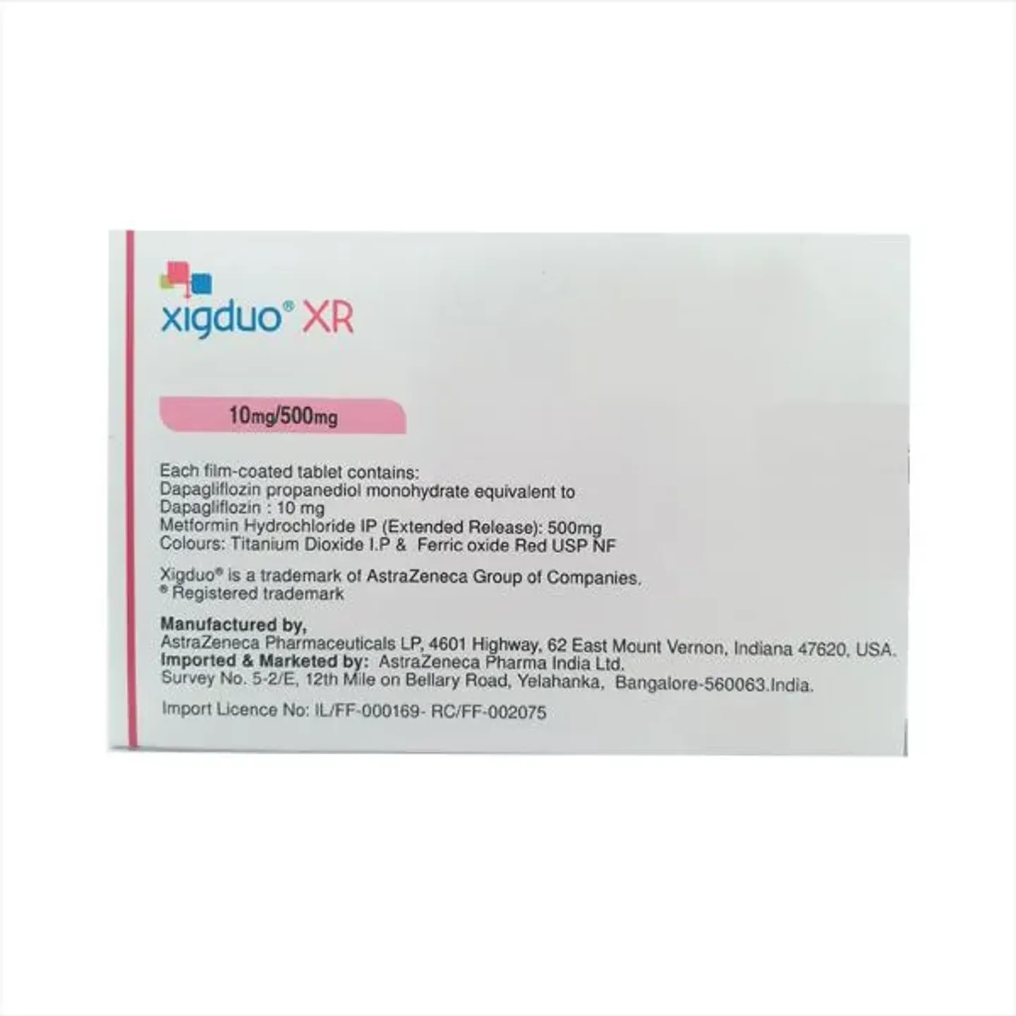 Xigduo Xr 10/500 Tablet product image
