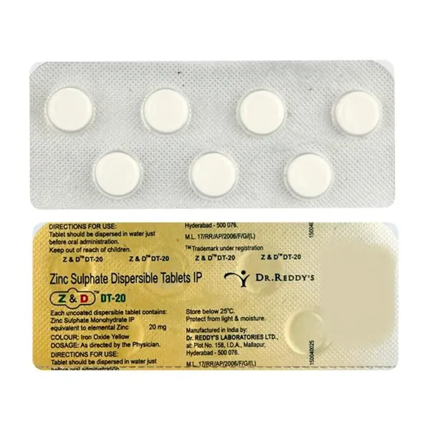 Z&d 20mg Tablet Dt product image