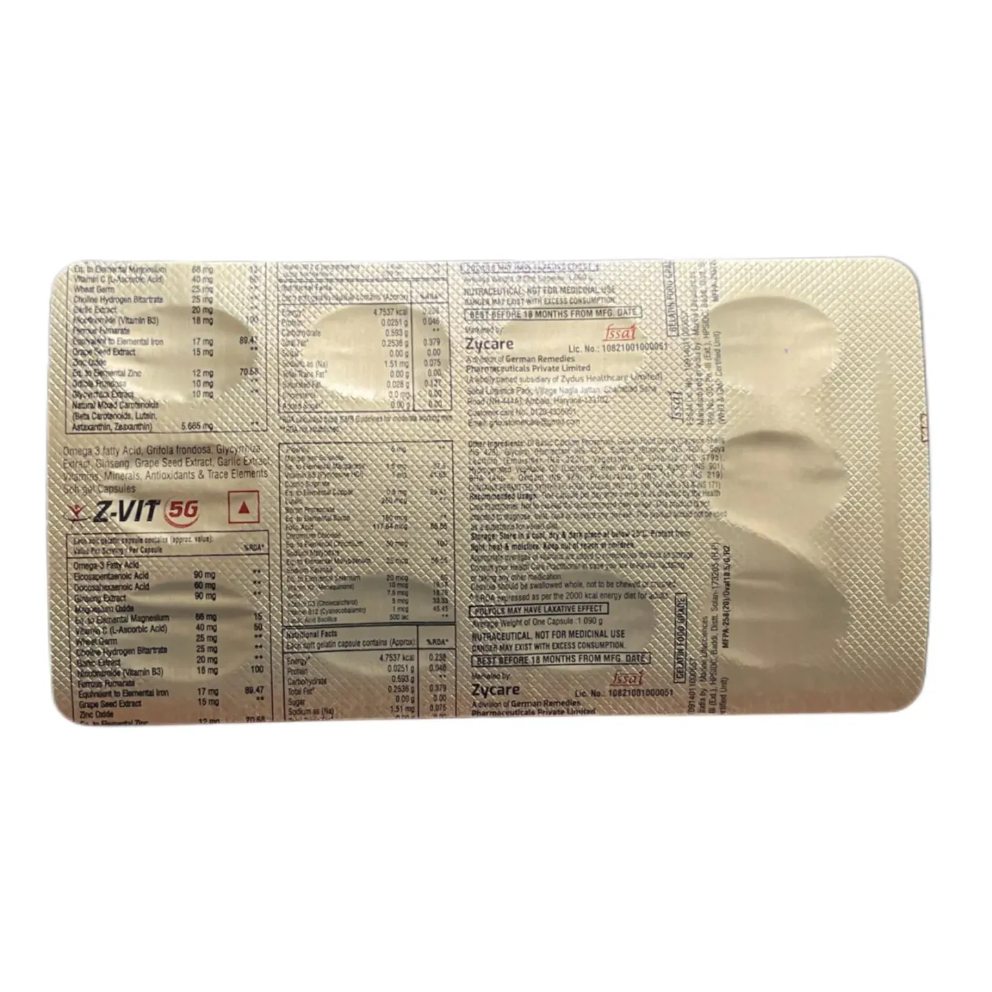 Z Vit 5g Capsule product image