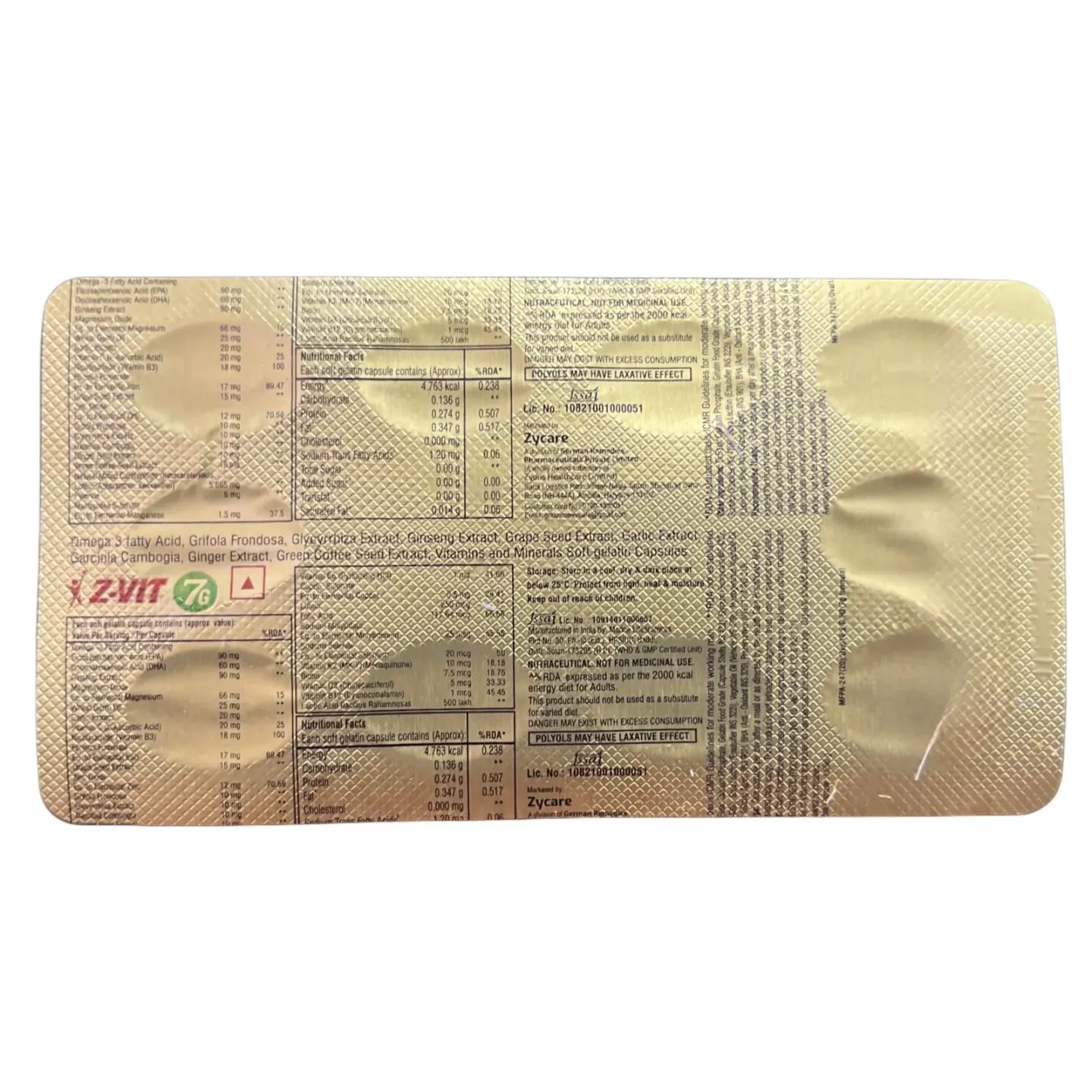 Z Vit 7g Capsule product image