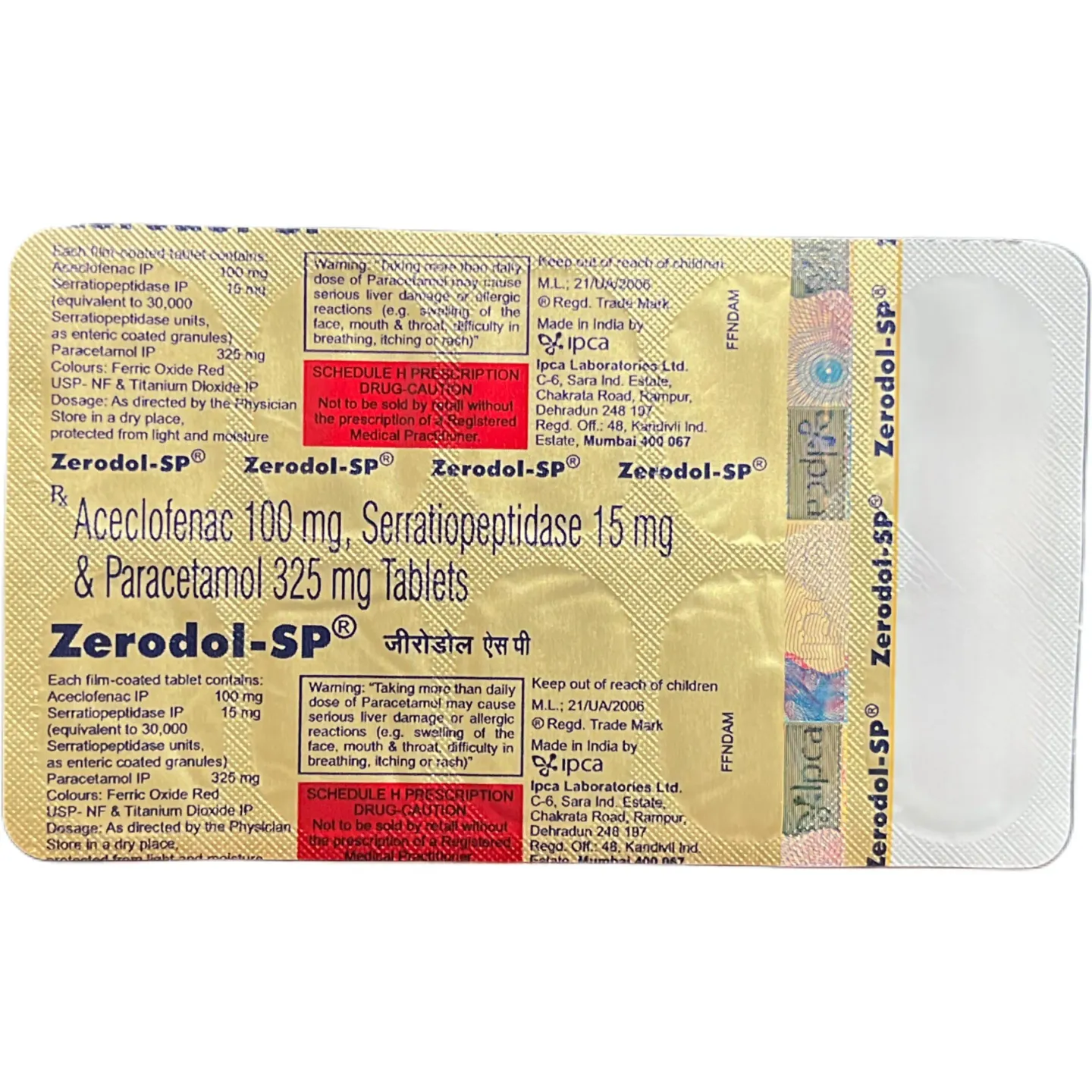 Zerodol Sp Tablet product image