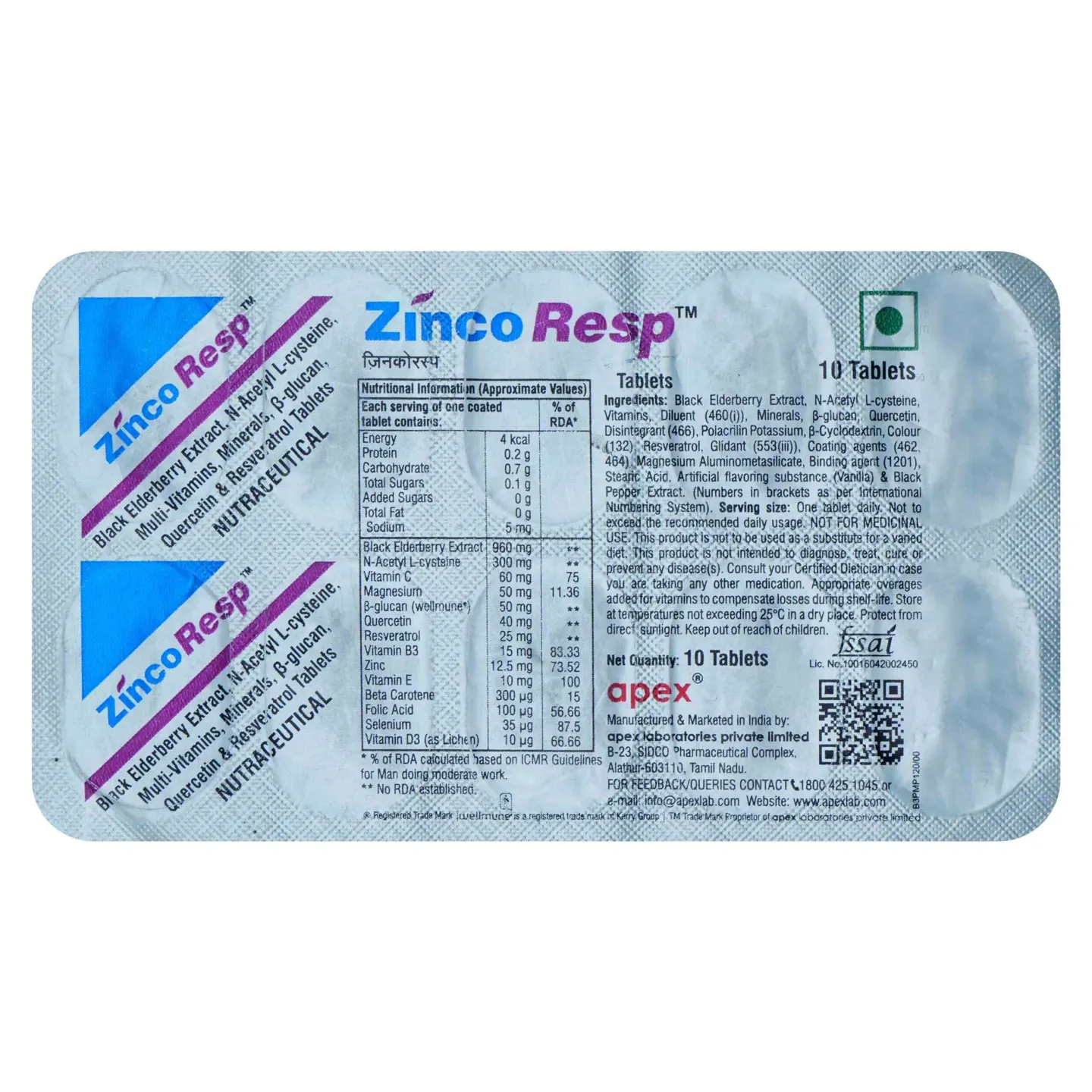 Zincoresp Tablet product image