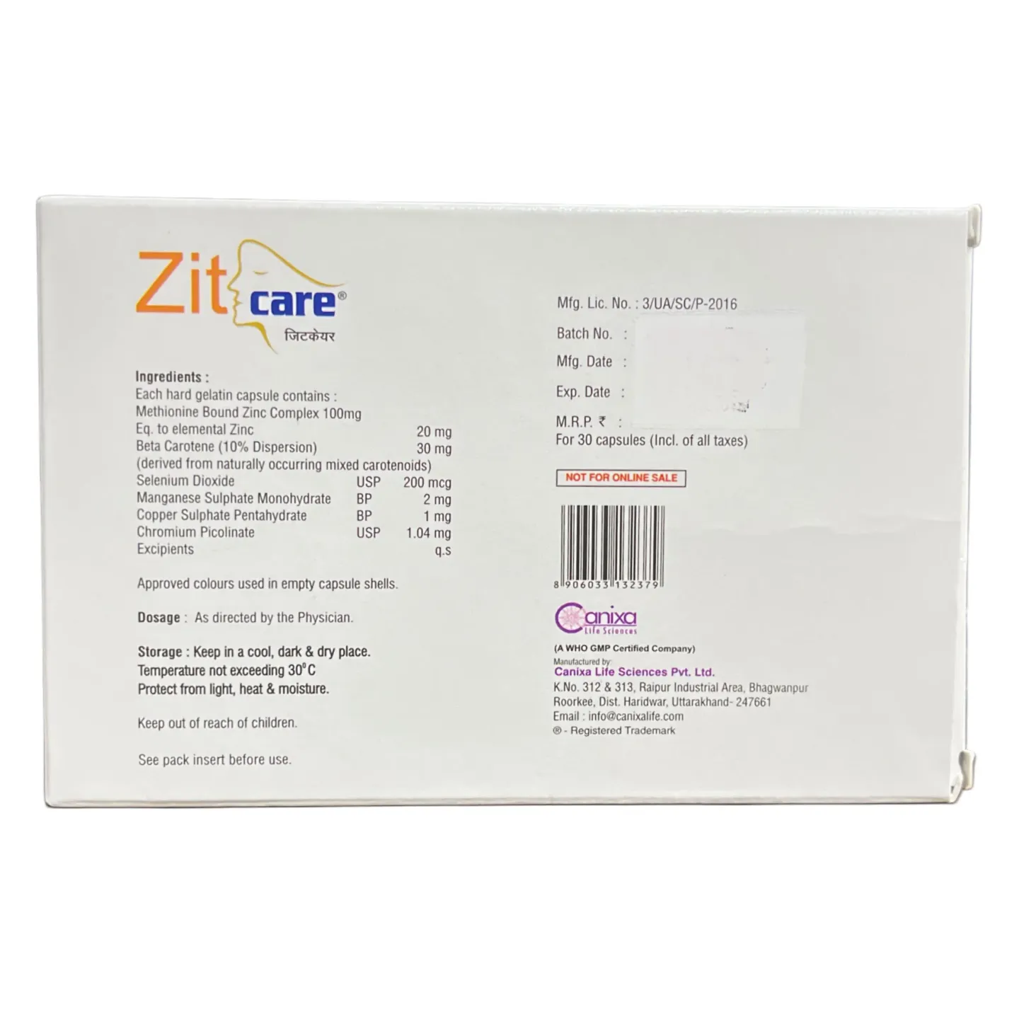 Zitcare Capsule product image