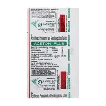 Aceton Plus 100mg/325mg/15mg Tablet product image