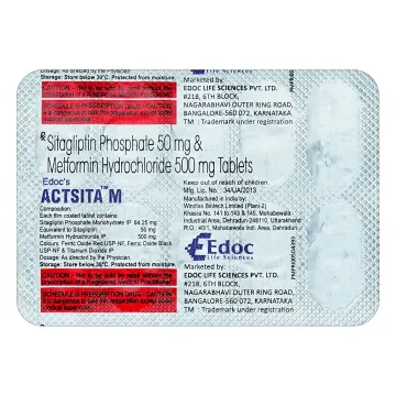 Actsita M 50mg/500mg Tablet product image