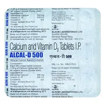 Alcal-d 500 Mg Tablet product image