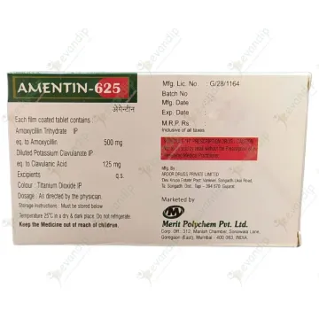 Amentin 625 Tablet product image