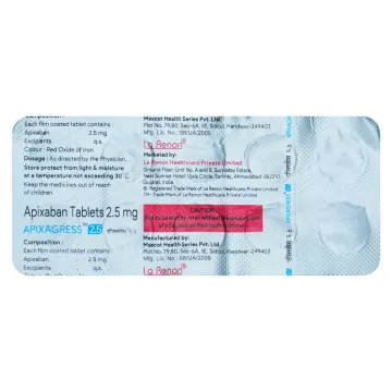 Apixagress 2.5mg Tablet product image