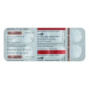 Bemdac Ez 180mg/10mg Tablet product image