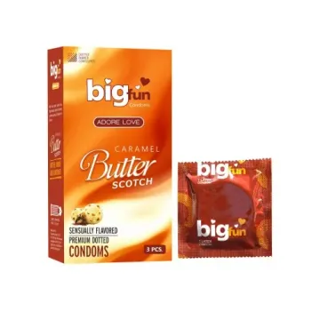 Bigfun Caramel Butter Scotch Flavored Condom product image