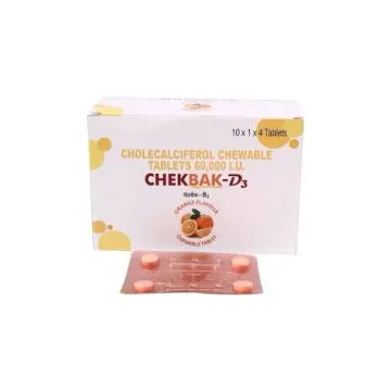 Chekbak-d3 60000 Iu Chewable Tablet Orange product image