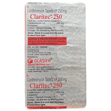 Claritec 250mg Tablet product image