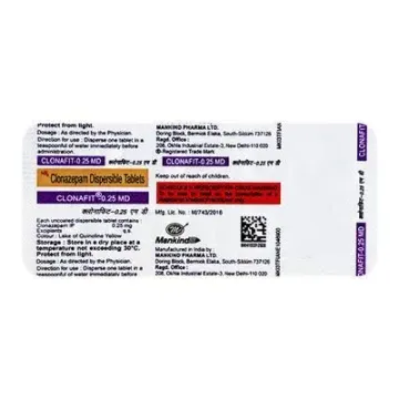 Clonafit 0.25mg Tablet product image
