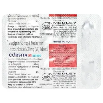 Corsita M 50mg/500mg Tablet Pr product image