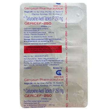 Gericef 250mg Tablet product image