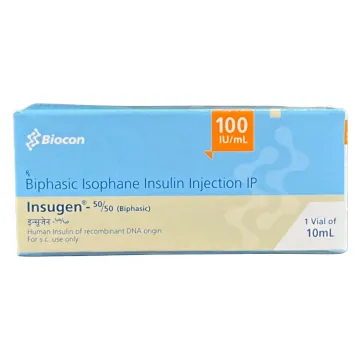 Insugen 50/50 Injection 100iu/ml product image