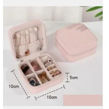 Jeevandip Lather Zipper Mini Jewellery Box product image