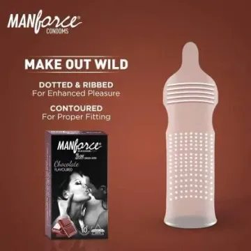 Manforce 342 Dots Chocolate Flavoured Condoms product image