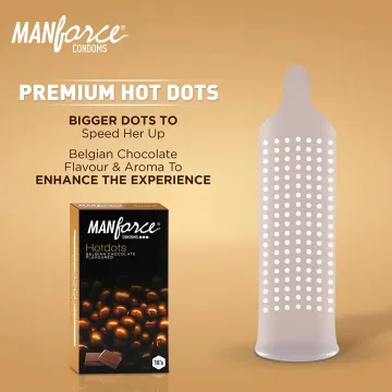 Manforce Hotdots Belgian Chocolate Flavoured Co... product image