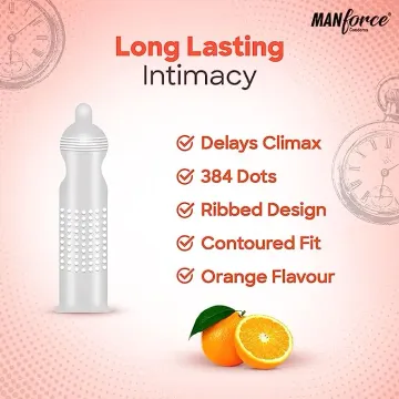 Manforce Overtime Orange Flavoured Dotted Condo... product image