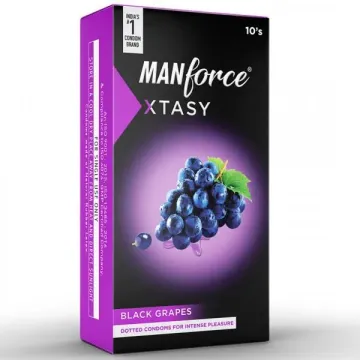 Manforce Xtasy Black Grapes Dotted Premium Cond... product image
