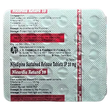 Nicardia Retard 10 Tablet product image