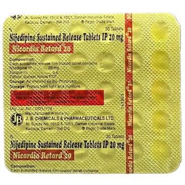 Nicardia Retard 20 Tablet product image