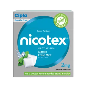 Nicotex Fresh Mint Nicotine Gums 2 Mg product image