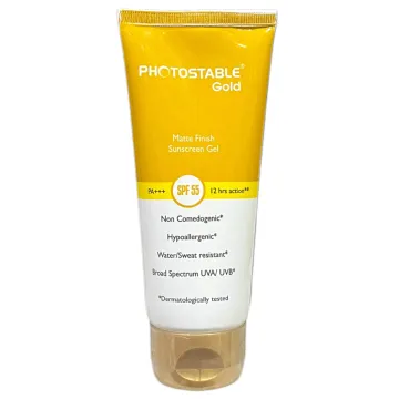 Photostable Gold Matt Finish Sunscreen Gel Spf 55 product image