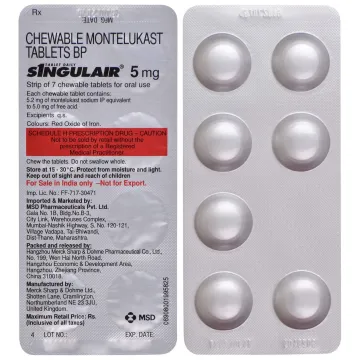 Singulair 5mg Chewable Tablet product image