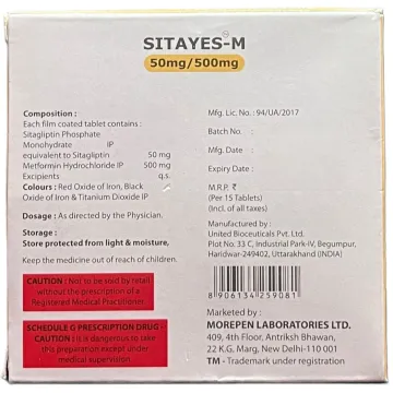 Sitayes M 50/500 Tablet product image