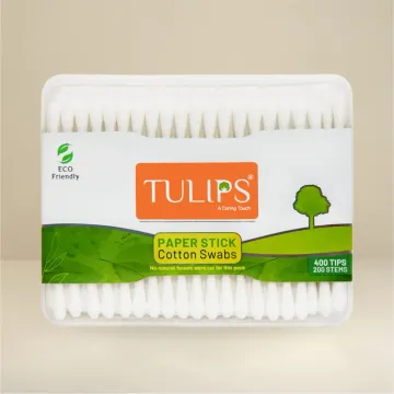 Tulips Cotton Ear Buds With White Paper Sticks product image