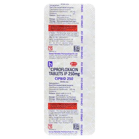 Cipbid 250mg Tablets product image