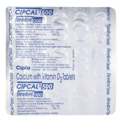 Cipcal 500 Tablet product image