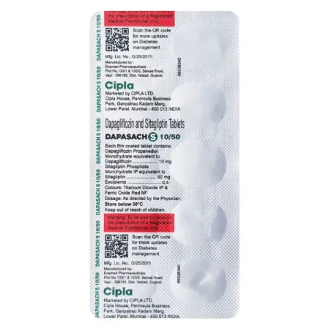 Dapasach S 10/50 Tablet product image