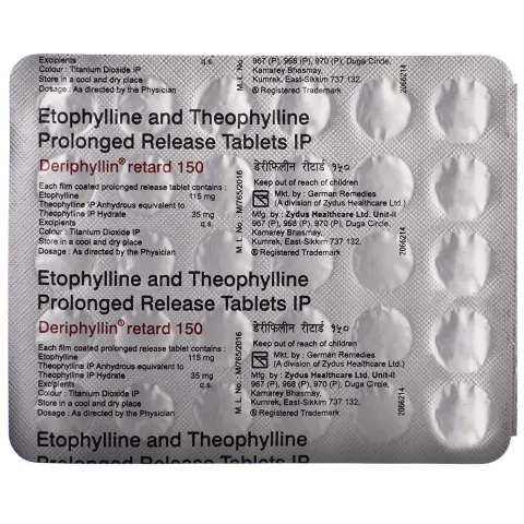 Deriphyllin Ret 150 Tablet product image