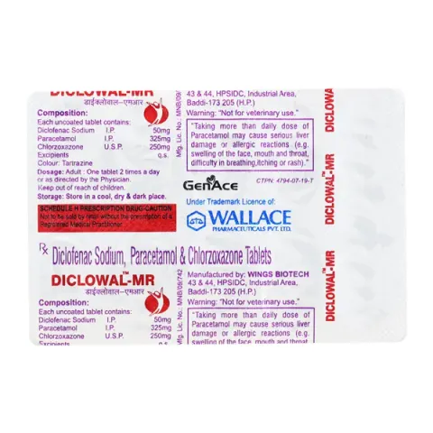 Diclowal Mr Tablet product image