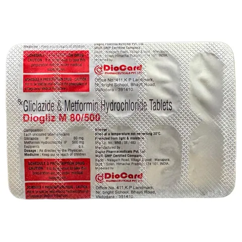 Diogliz M 80/500 Tablet product image