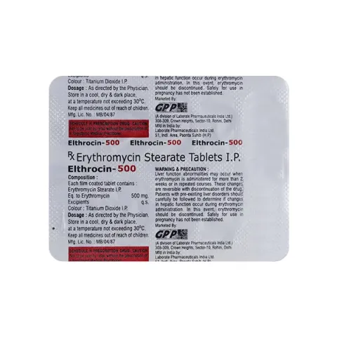 Elthrocin 500 Tablet product image