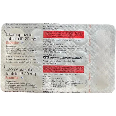 Esomifor 20mg Tablet product image