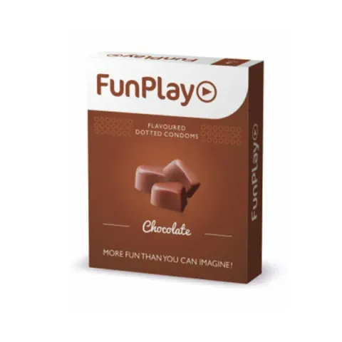 Funplay Chocolate Dotted Condom 3 Pcs product image