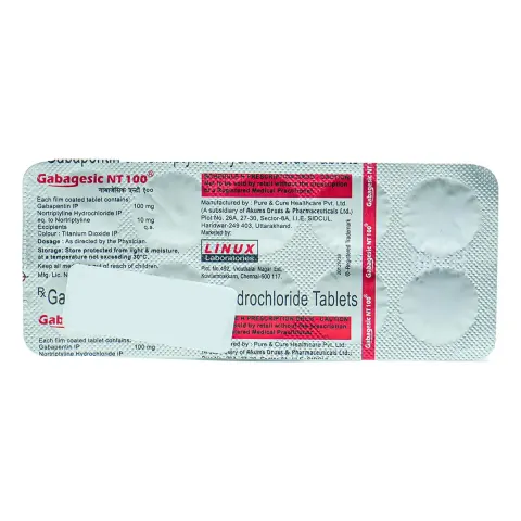 Gabagesic Nt 100 Tablet product image