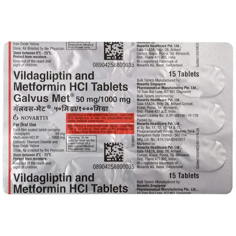 Galvus Met 50/1000 Tablet product image
