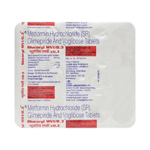 Glucoryl Mv 1/0.3 Tablet product image