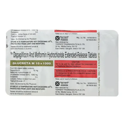 Glucreta Gm 1/10/1000 Tablet product image