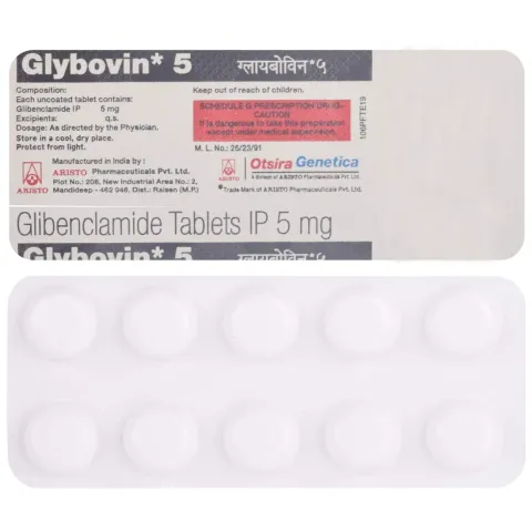 Glybovin 5 Tablet product image
