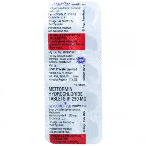 Glycomet 250 Tablet product image